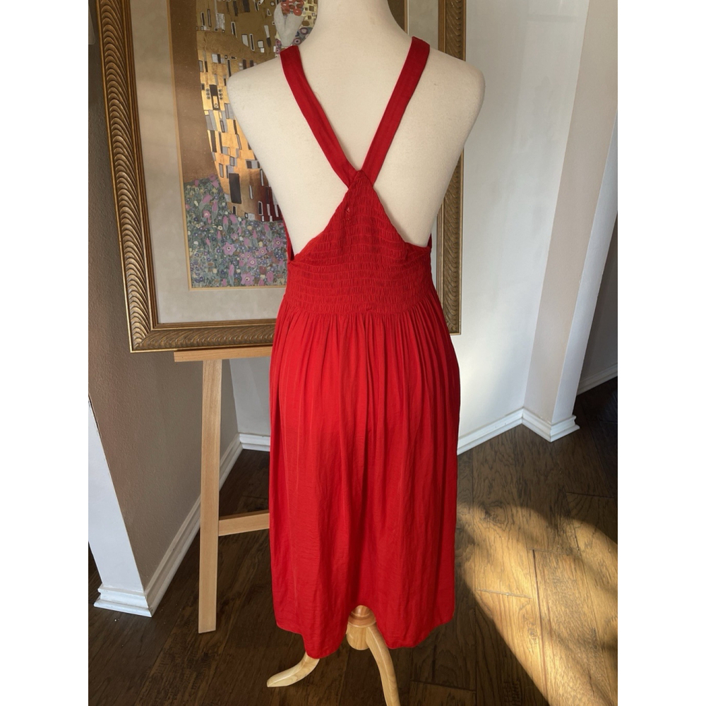 Urban Outfitters Midi Dress Size Medium Red - Picture 3 of 5